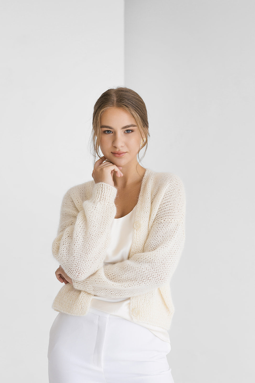 High-Waisted Mohair Cardigan