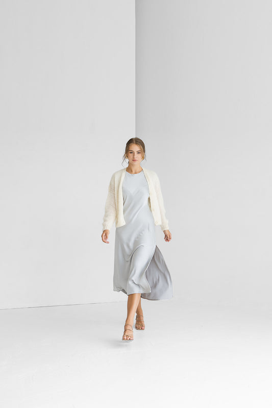High-Waisted Mohair Cardigan