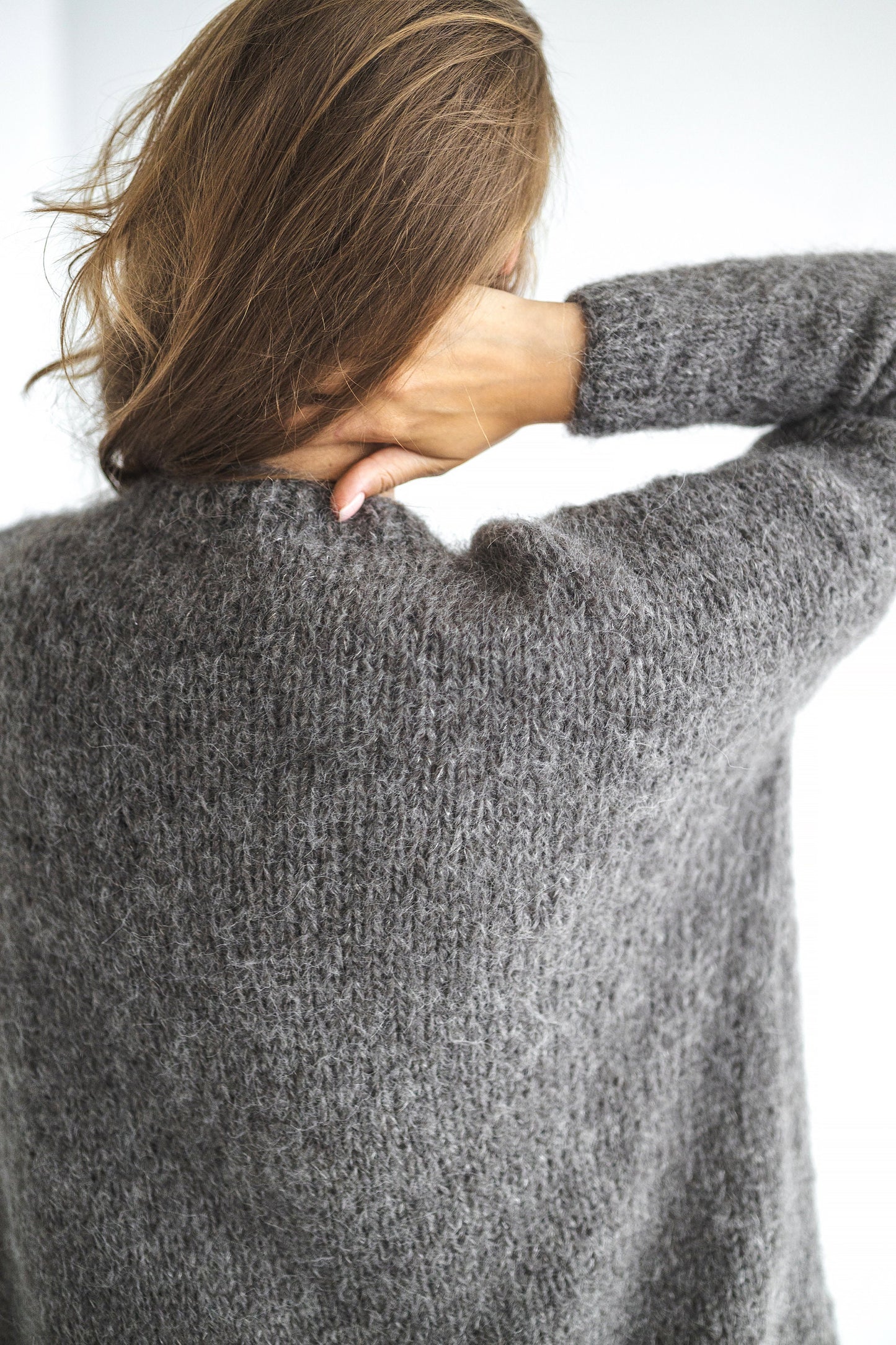 Gray Alpaca Cardigan With Pockets And Buttons, Grey Thick Cable Knit Buttoned Cardigan, Chunky Knit, Alpaca Wool V Neck Sweater Strickjacke