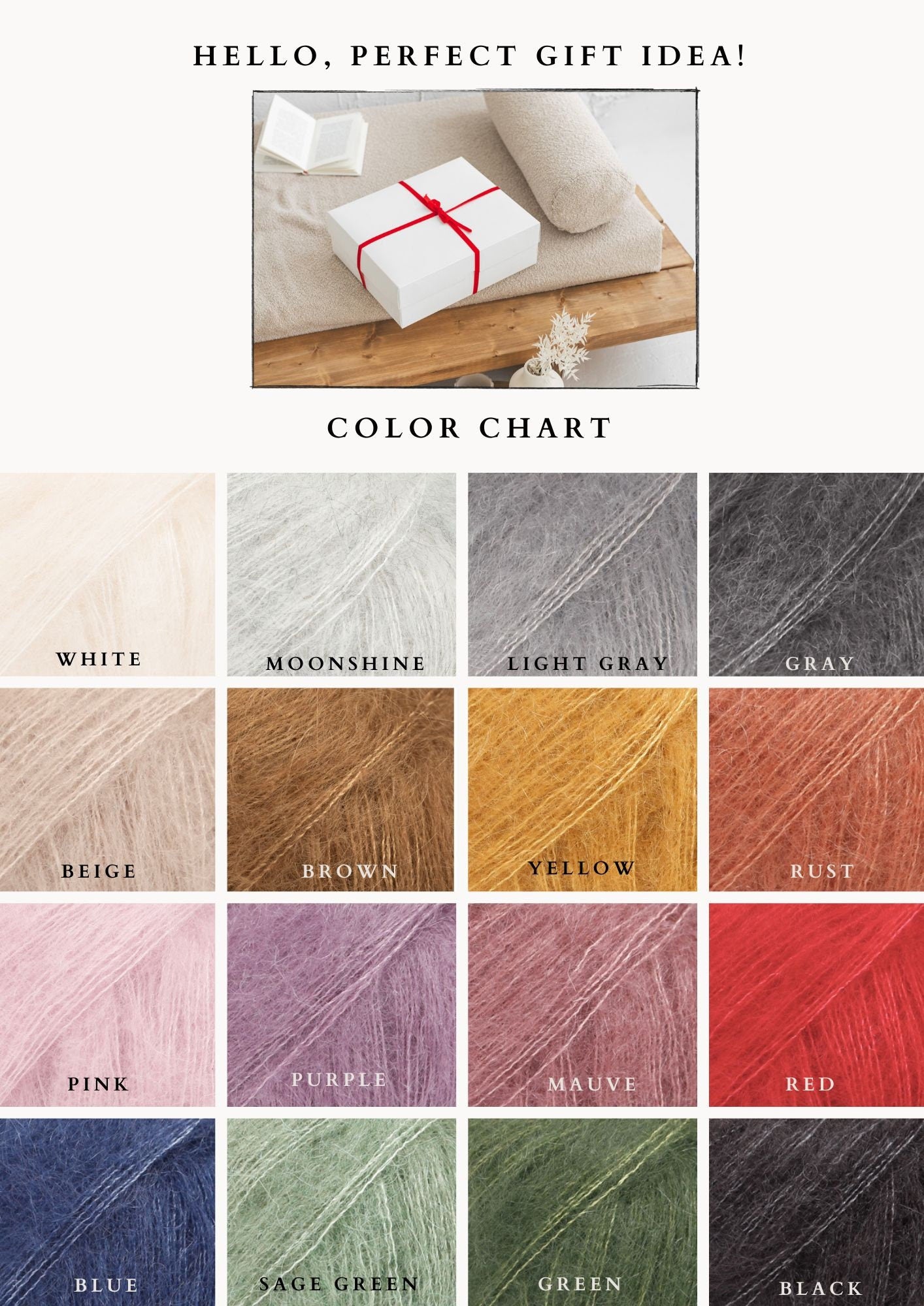 Green mohair cable knit hair scrunchies, fluffy women's knitted ties, handmade alpaca wool hair accessories for woman, gift for friend