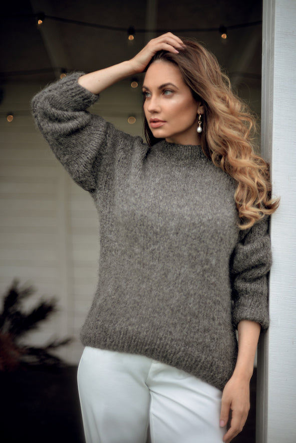 Gray Chunky Knit Sweater