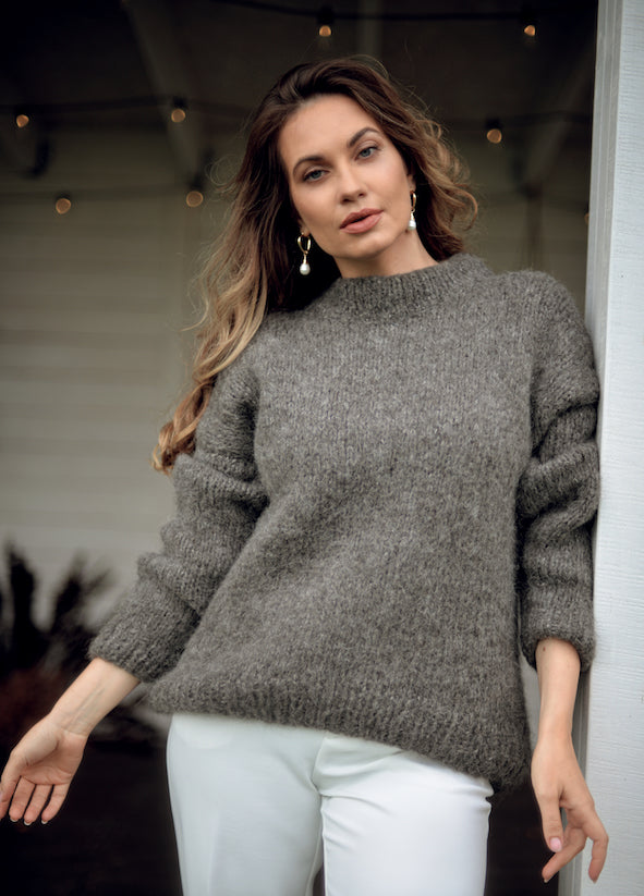 Chunky Knit Gray Sweater 