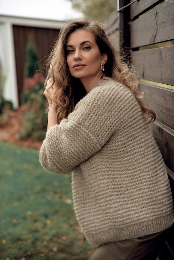 Alpaca and silk blend cardigan