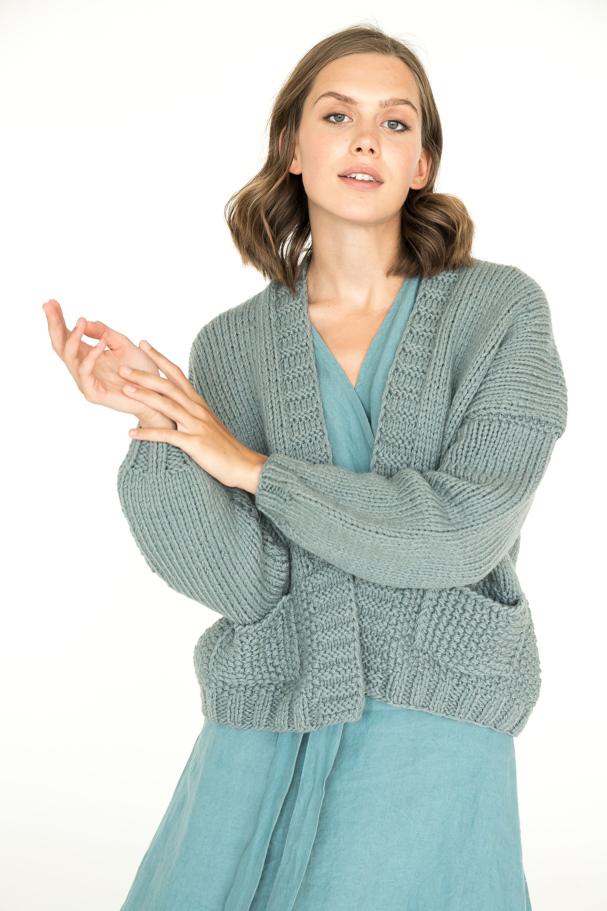 Chunky Knit Cardigan With Pockets
