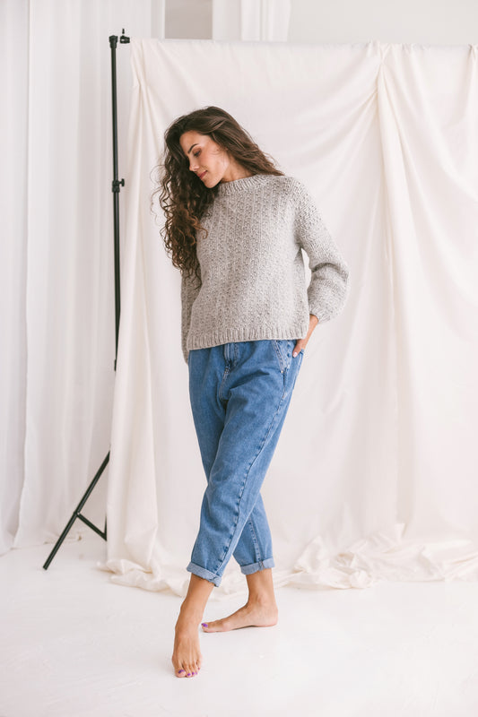 Alpaca and Cotton Blend Sweater