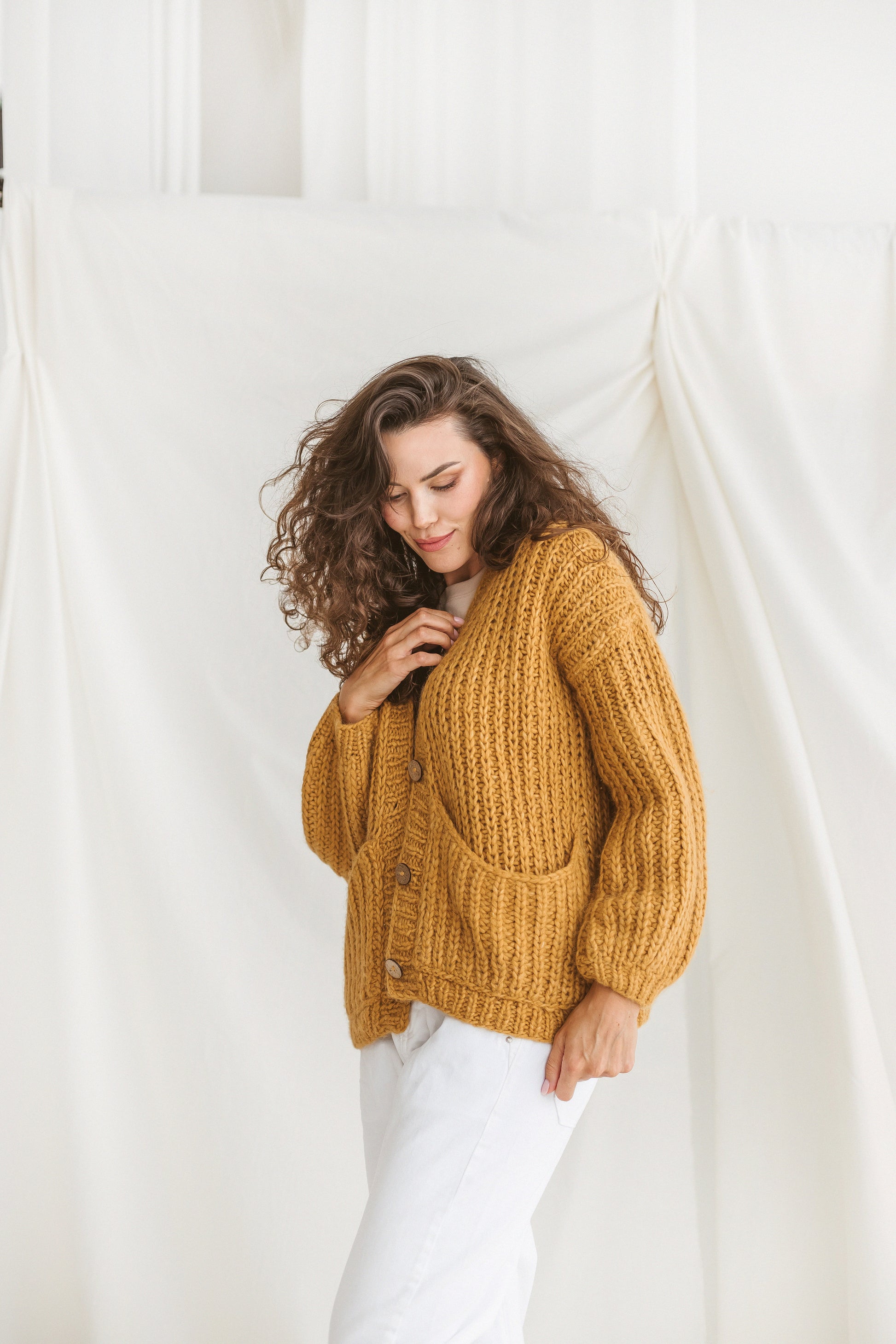 Alpaca and Cotton Blend Cardigan