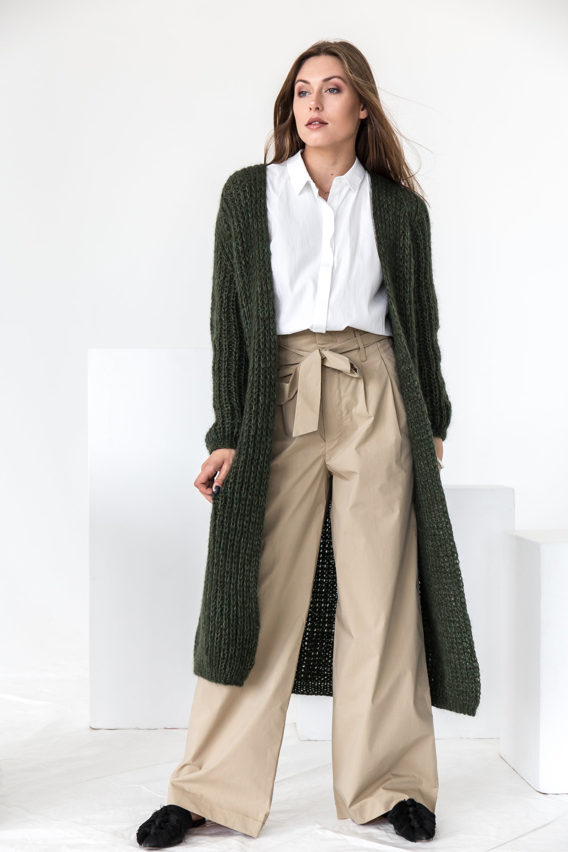 Long mohair cardigan