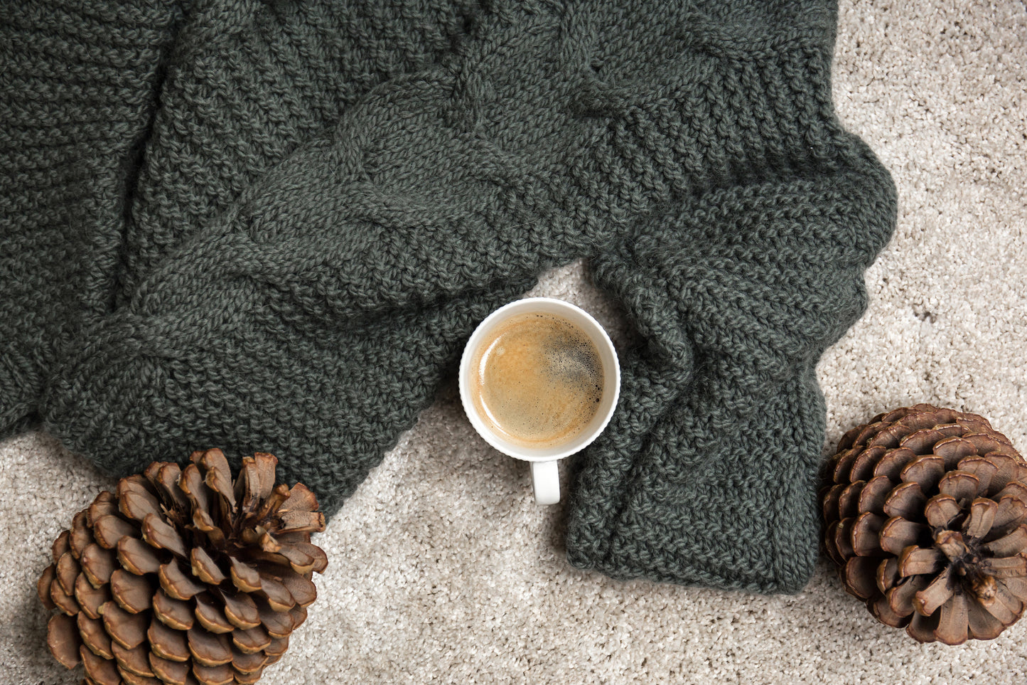 Green Chunky Knit Cardigan