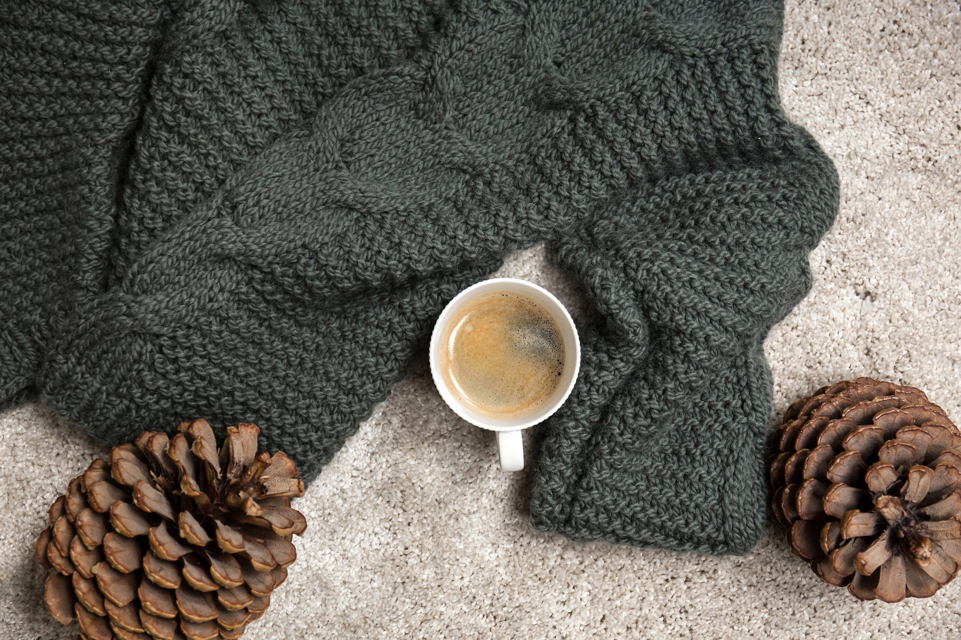 Green Chunky Knit Cardigan