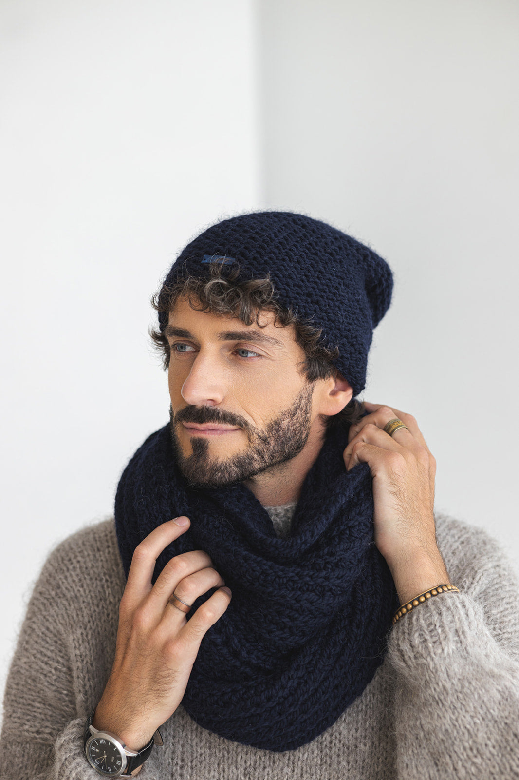 Alpaca and wool beanie