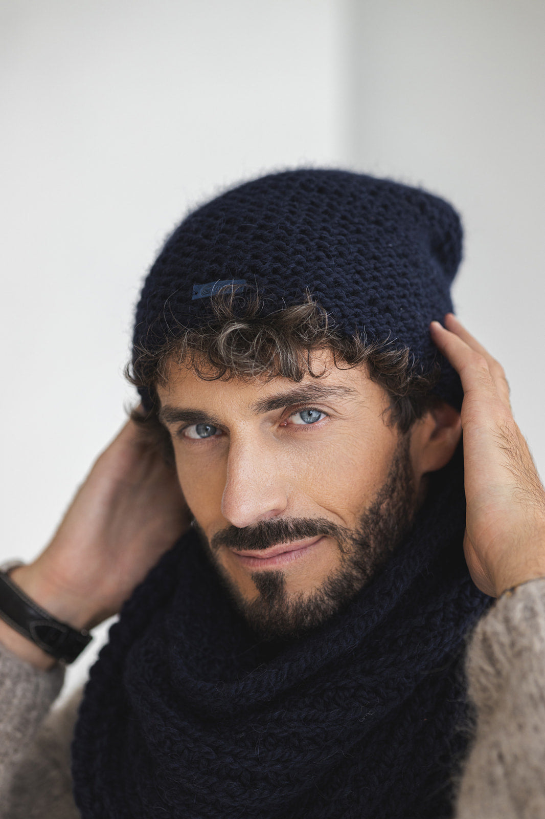 Alpaca and wool beanie