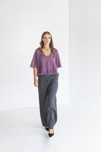 Purple mohair blouse