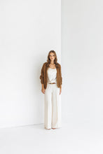 Load image into Gallery viewer, Camel brown mohair cardigan
