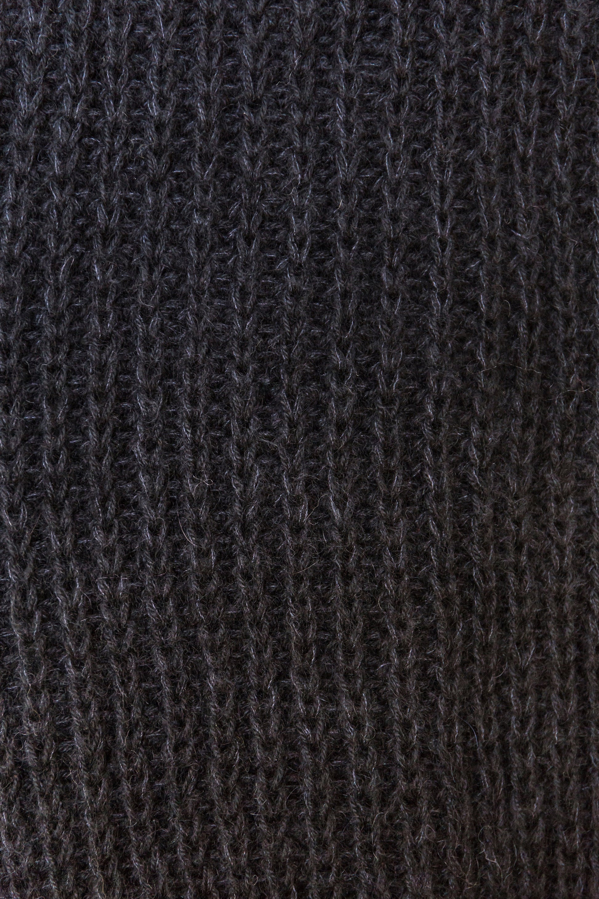 Handmade Black Ribbed Knit Mohair And Alpaca XXL Scarf And Hat Set, Cable Knitted Winter Shawl And Beanie Set, Warm Minimalism Woman's Gift