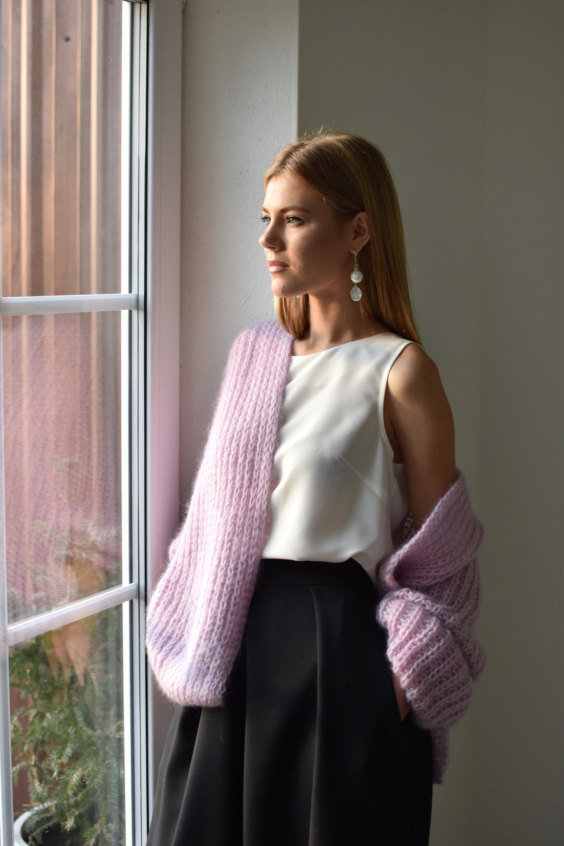 Mohair cardigan, mohair sweater, alpaca sweater, fuzzy cardigan, oversized sweater, oversized cardigan, chunky cardigan, pink cardigan