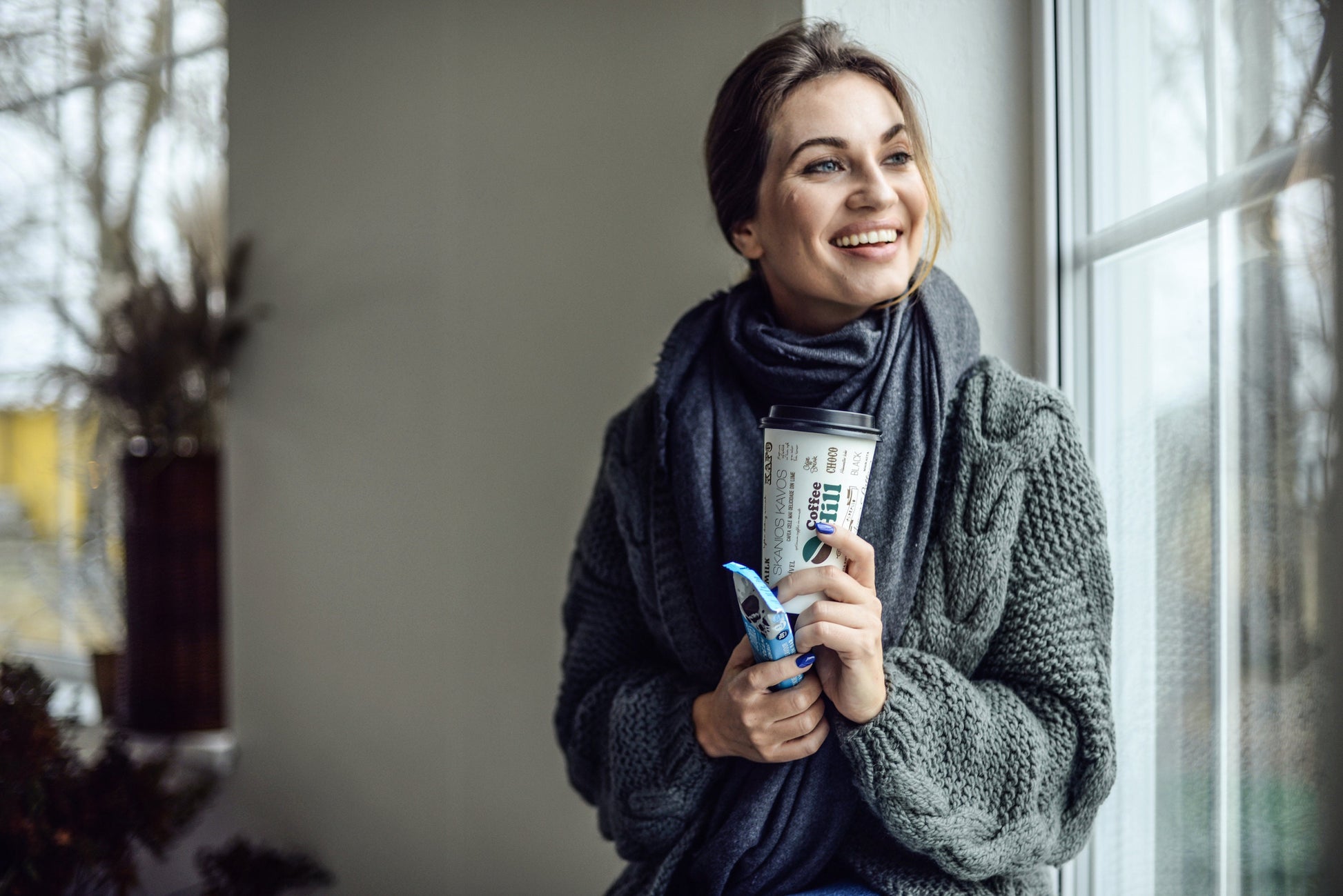 Chunky moss green, cable knit cardigan