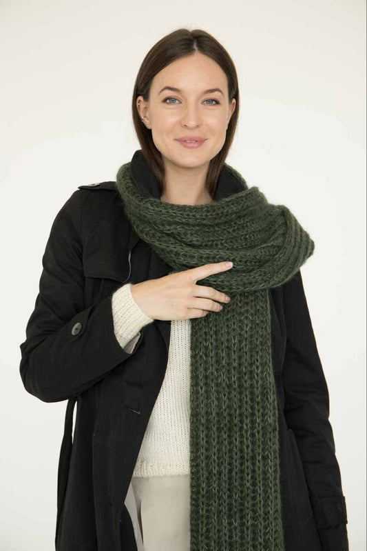 Mohair scarf, alpaca scarf, knit scarf, oversize scarf, chunky scarf, fuzzy scarf, beige knit scarf, extralong scarf, knitted scarf, scarf