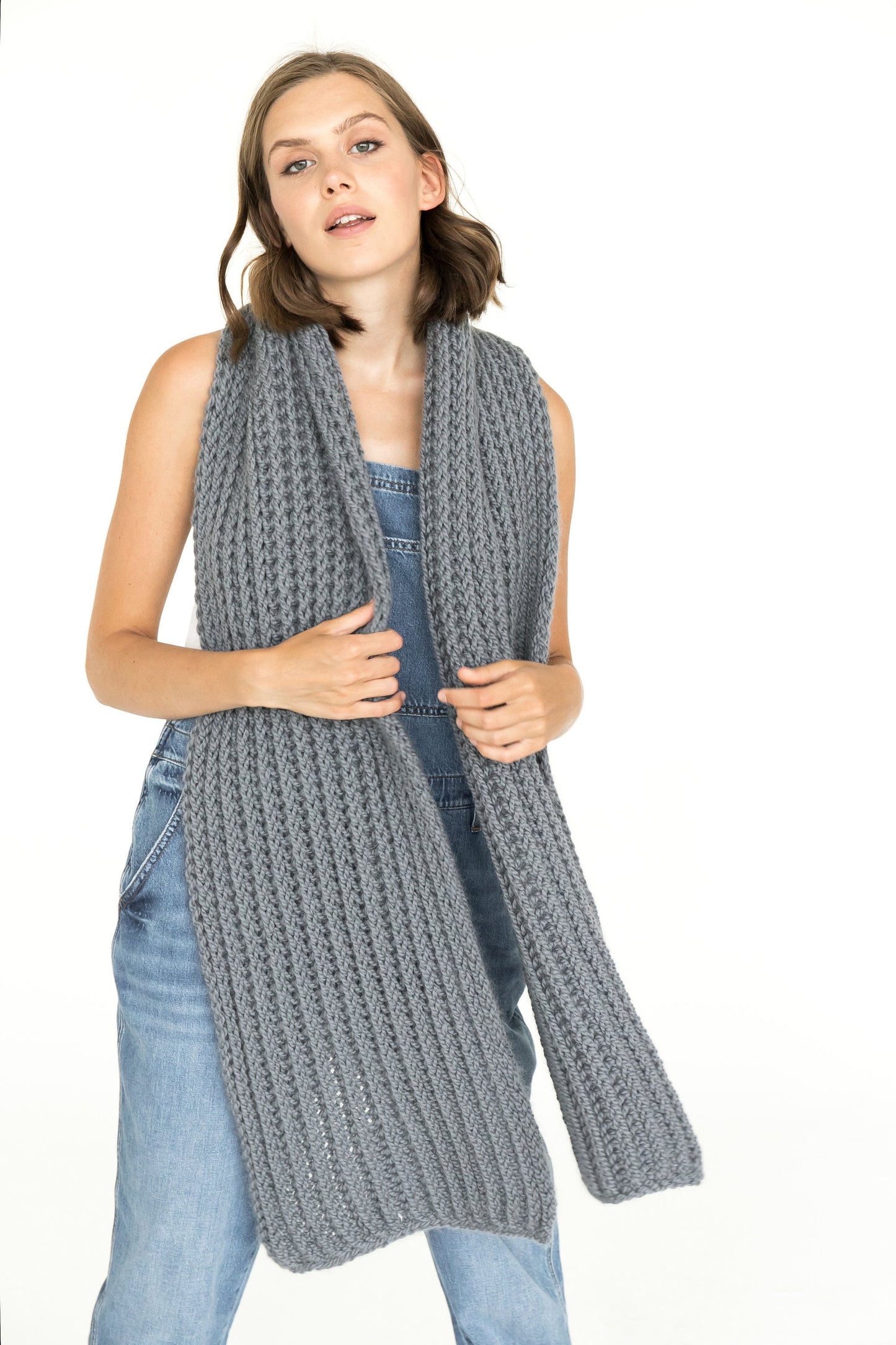 Alpaca scarf, wool scarf, knit scarf, oversize scarf, chunky scarf, fuzzy scarf, gray knit scarf, extralong scarf, knitted scarf, scarf