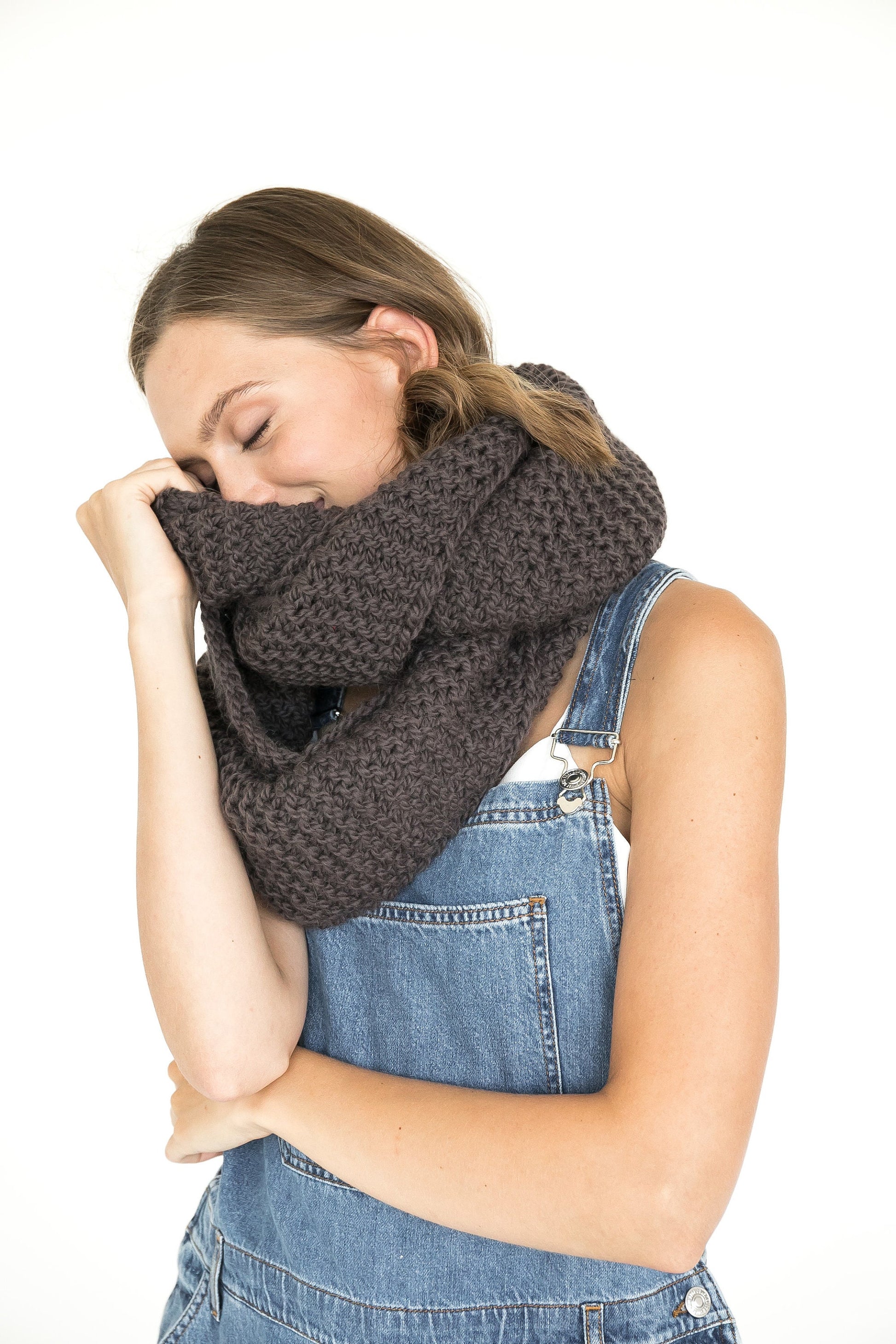 Brown infinity scarf and mittens set, alpaca cowl scarf with winter gloves, warm tube scarf and cable gloves set, arm warmers