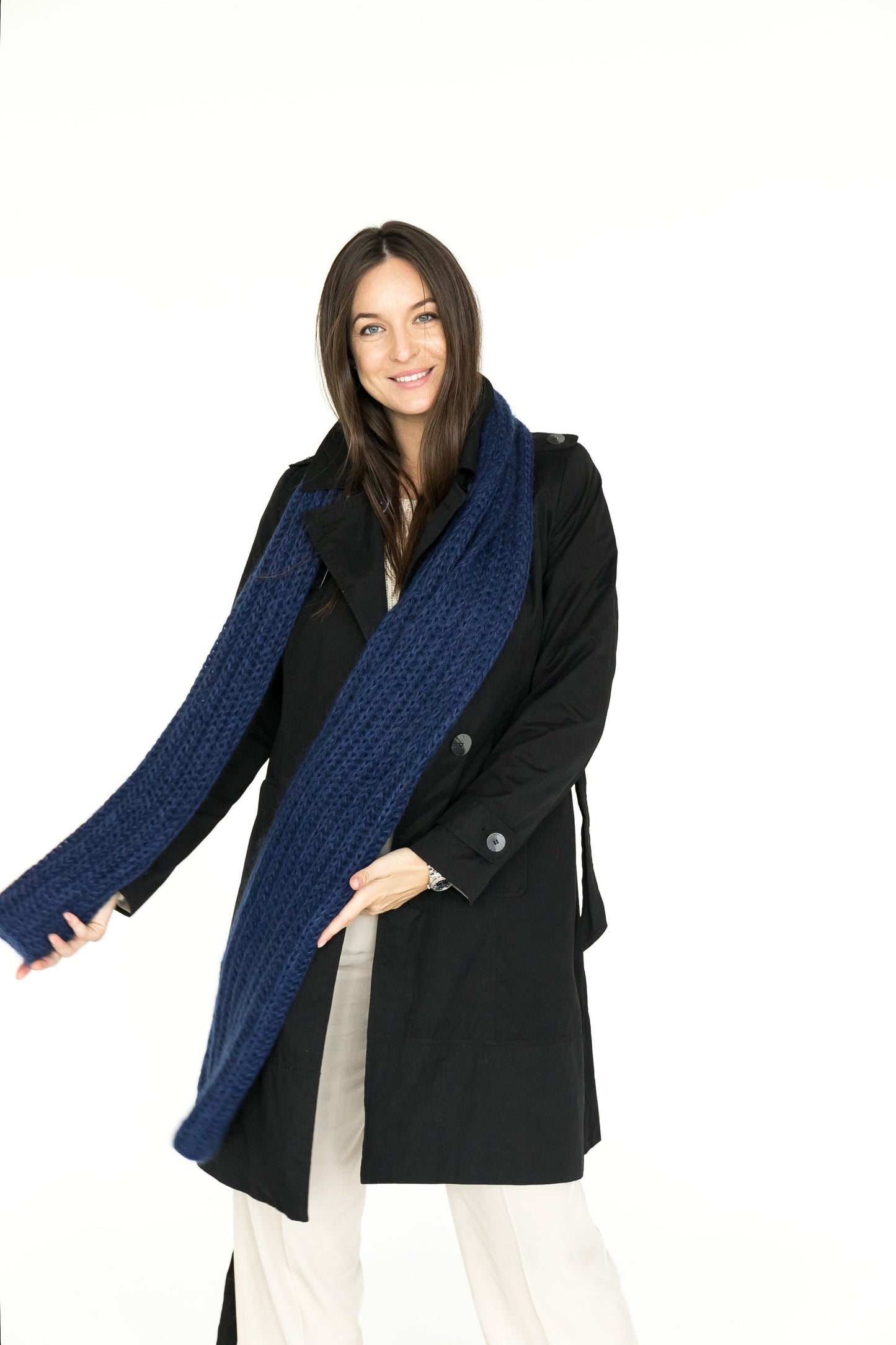 Mohair scarf, alpaca scarf, knit scarf, oversize scarf, chunky scarf, fuzzy scarf, blue knit scarf, extralong scarf, knitted scarf, scarf