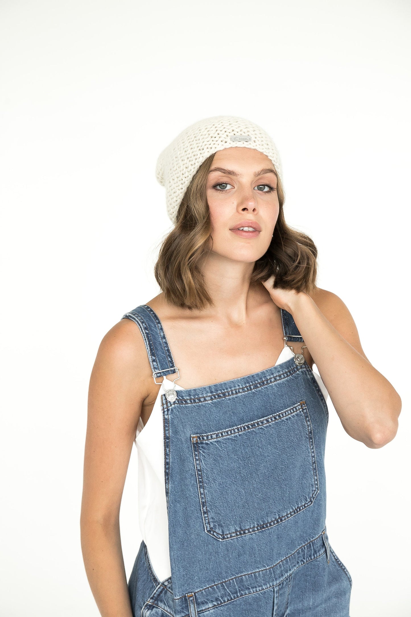 White cable knit alpaca wool slouchy beanie, off white warm winter chunky knitted cap, pastel cream ivory women&#39;s handmade gift, boho style