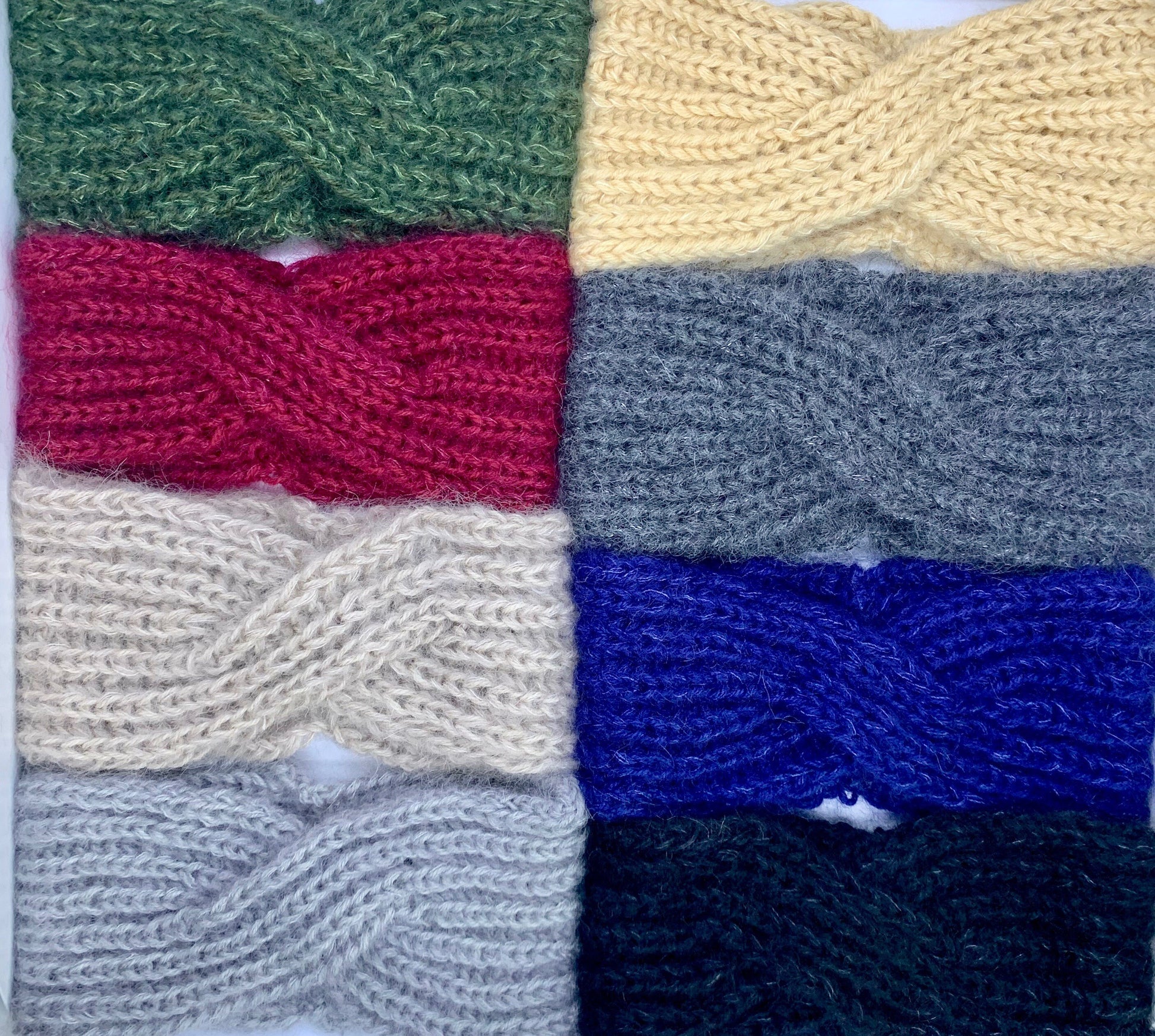 Green knitted headband, winter ear warmer, mohair turban, gifts for women, winter accessories, soft earmuff, winter gift, wool headband