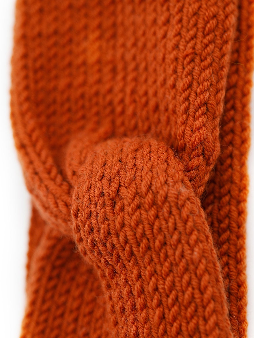 Merino wool headband, knit ear warmer, orange turban, knitted truban, winter accessories, knit head wrap, headband laine, earmuff, boho,gift