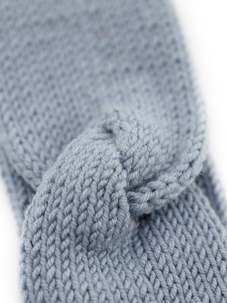 Light blue headband, merino wool turban, boho headband, knit ear warmer, winter headband, winter gift, knit head wrap, earmuff, cable knit