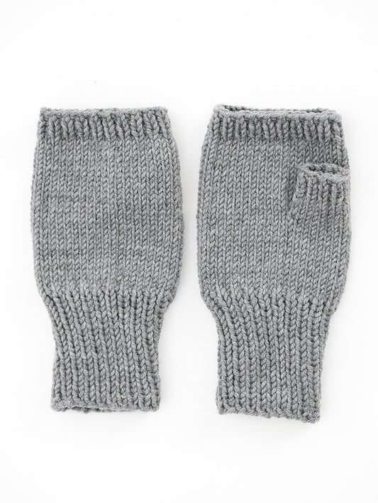 Gray wrist warmers, fingerless gloves, knitted mittens, merino wool gloves, knit accessories, arm warmers, cable gloves, fingerless mittens