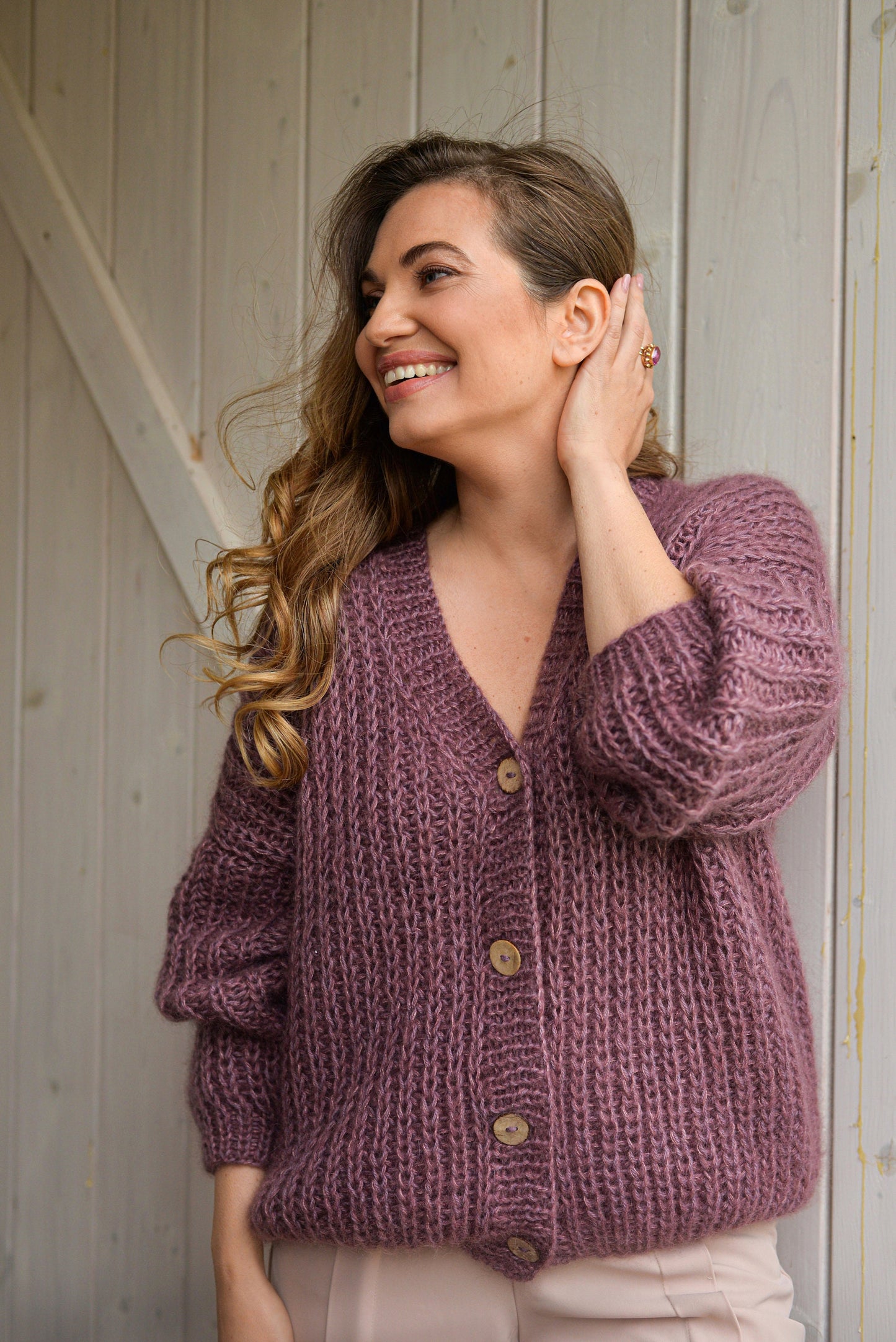 Mohair cardigan, mohair sweater, alpaca sweater, fuzzy cardigan, oversized sweater, oversized cardigan, chunky cardigan, purple cardigan