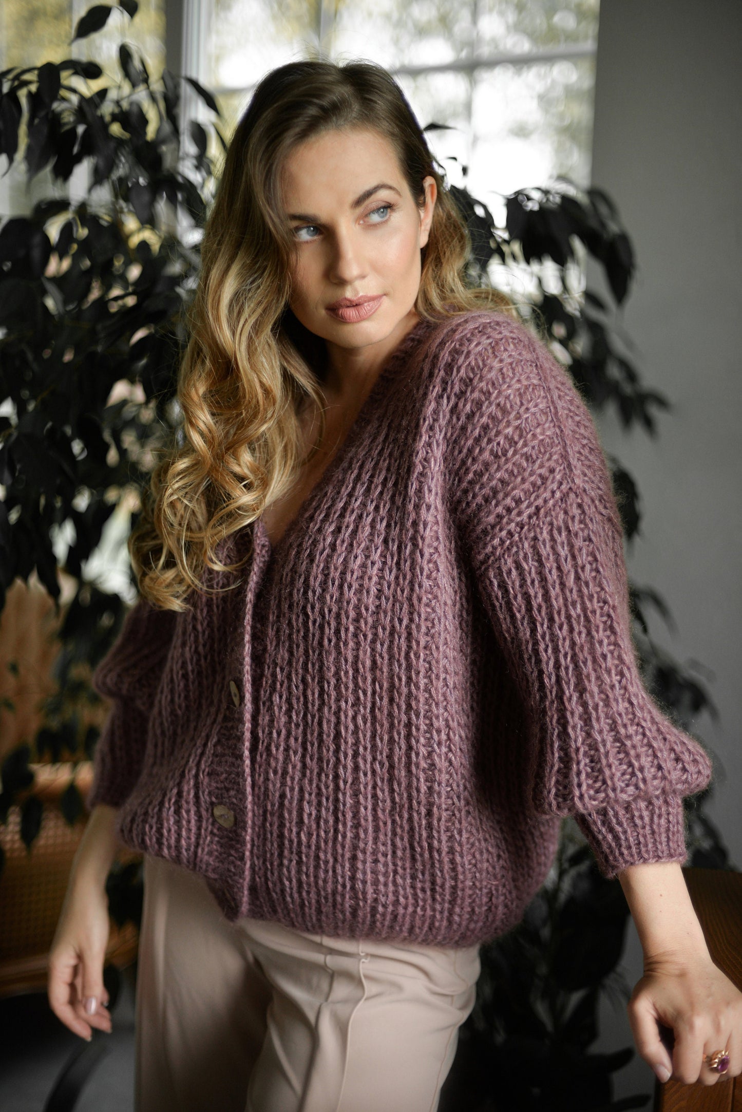 Mohair cardigan, mohair sweater, alpaca sweater, fuzzy cardigan, oversized sweater, oversized cardigan, chunky cardigan, purple cardigan