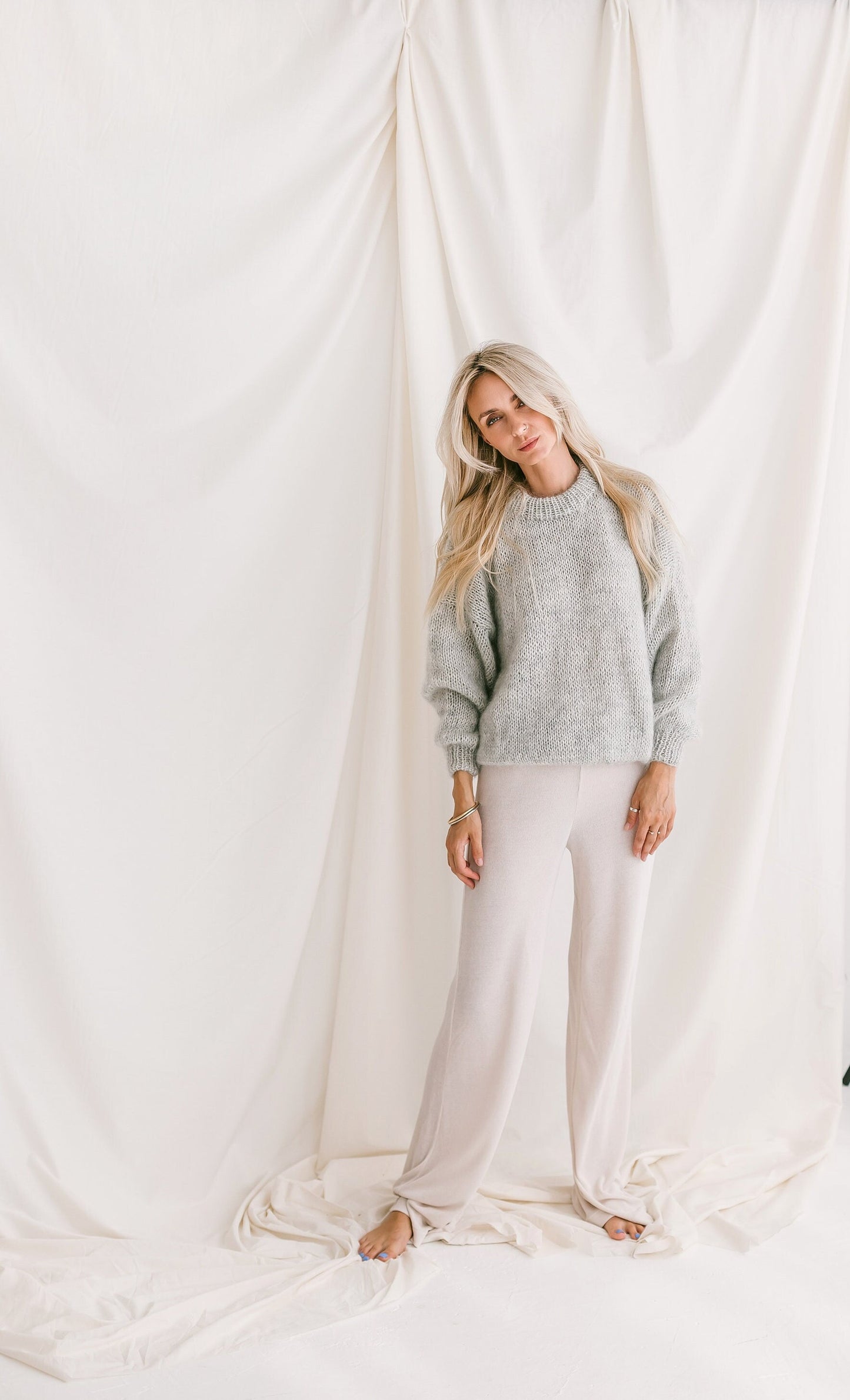 Rust Mohair Sweater, Oversized Cable Knit Woman Pullover, Relaxed Fit Alpaca Jumper, Fluffy Brick Pullover, Chunky Knit Loose Sweater, Boho