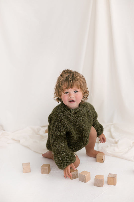 Green Cable Knit Kids Sweater, Moss Green Toddler Pullover, Alpaca Wool Olive Green Jumper, Knitted Baby Sweater, Oversized Boys Sweater,