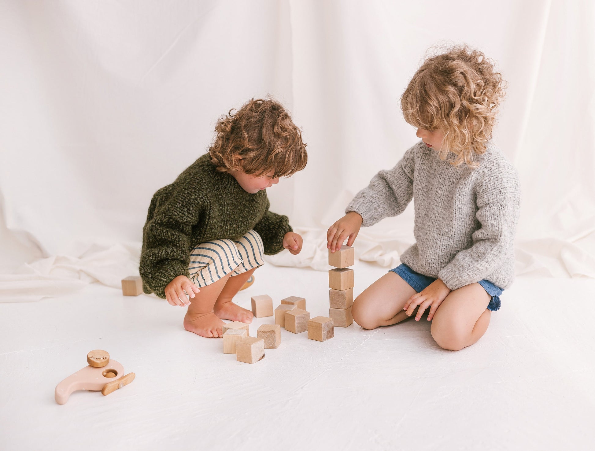 Green Cable Knit Kids Jumper