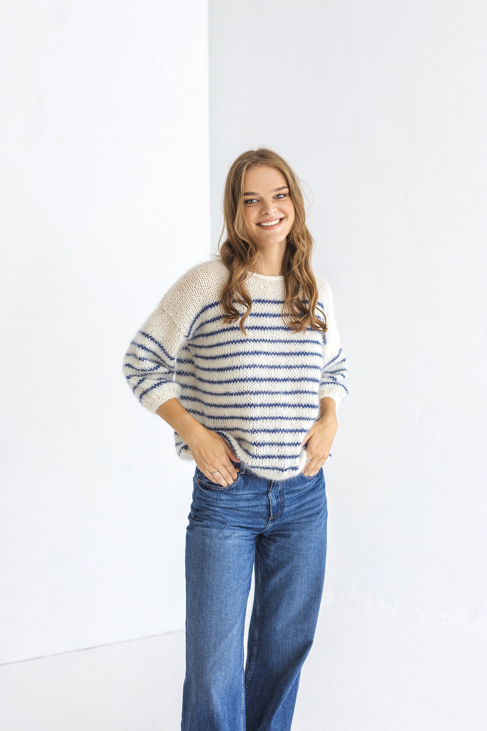 Striped mohair sweater