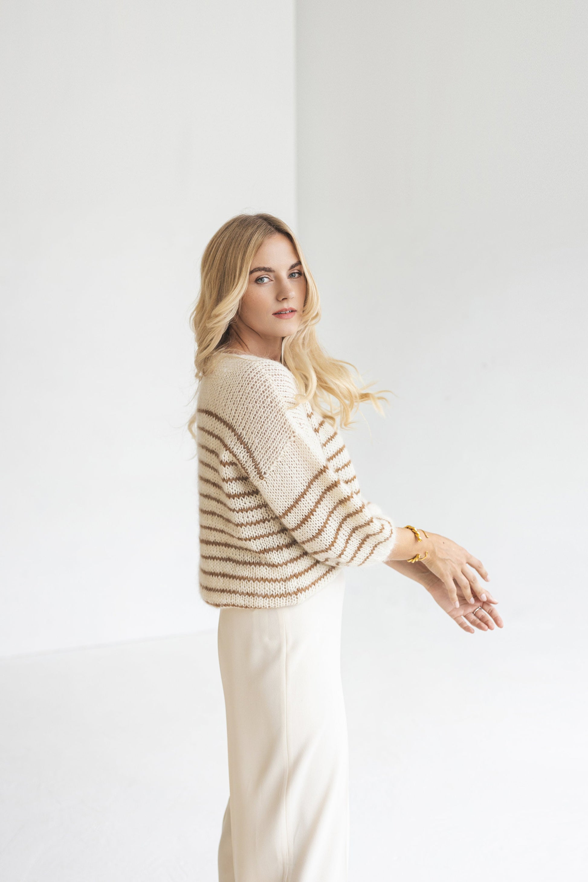 Striped mohair jumper