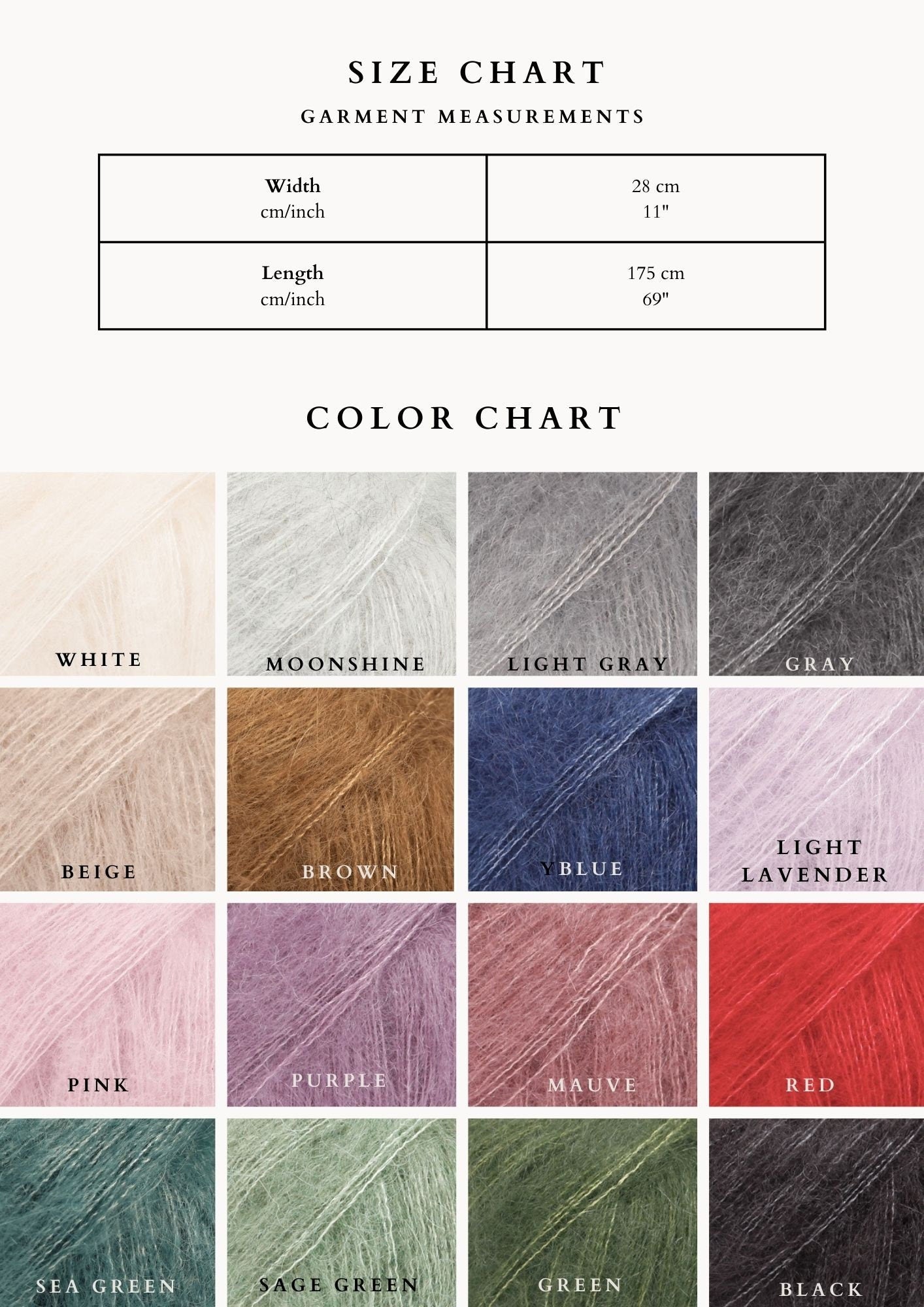 Black Cable Knit Mohair Scarf