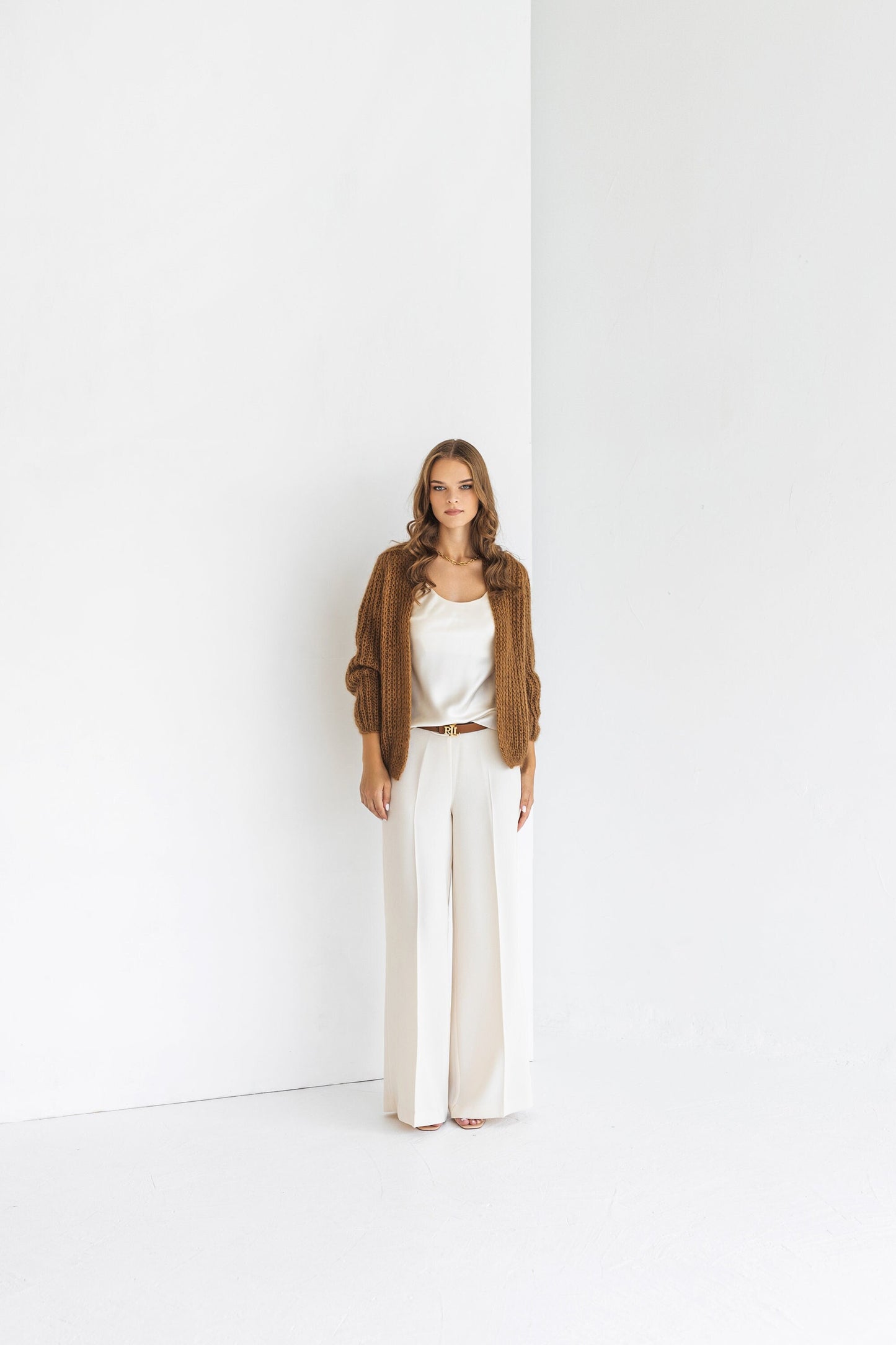 Camel mohair cardigan, brown chunky knit alpaca wool blend sweater, oversized fuzzy taupe cardigan, fluffy thick knitted caramel cardigan