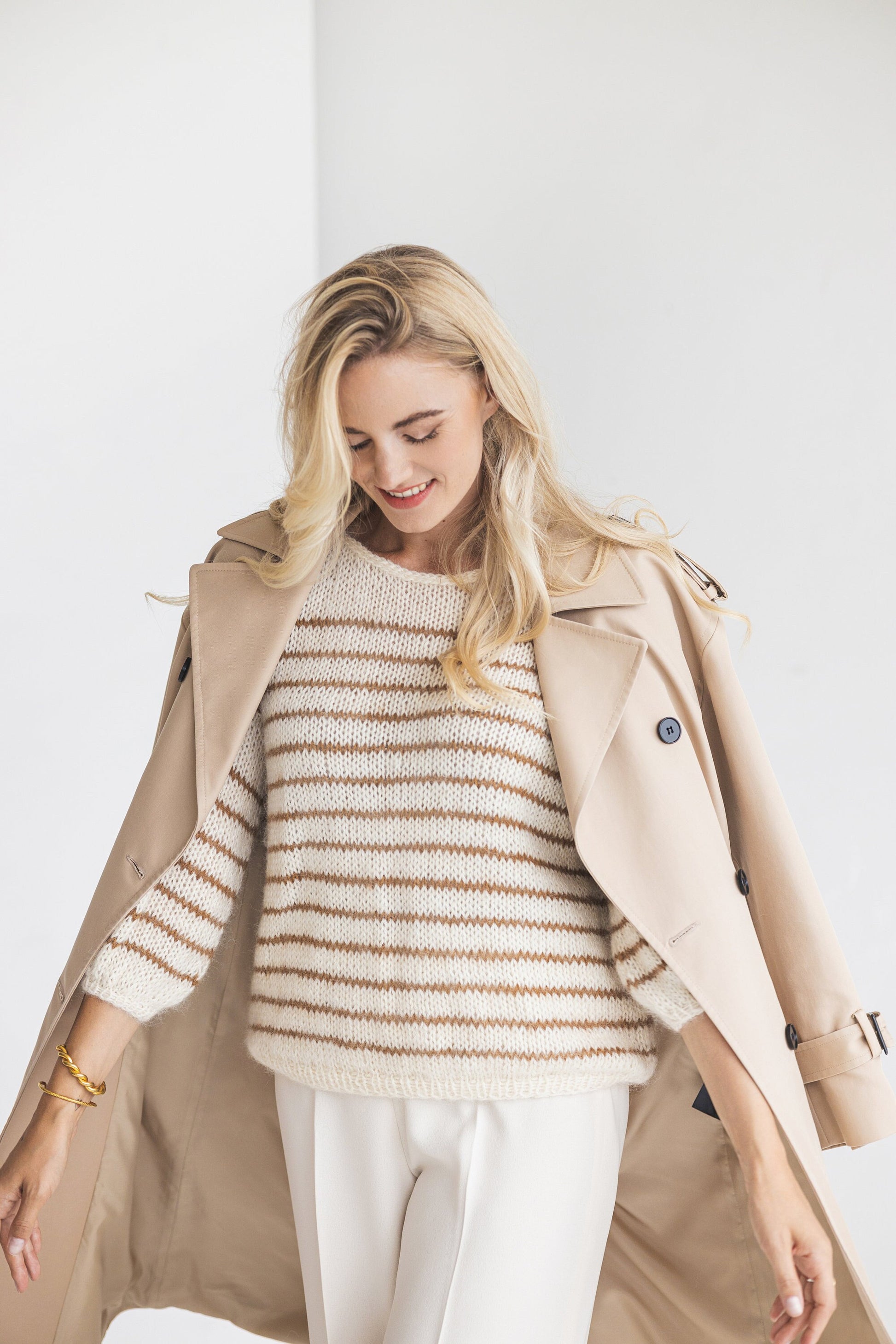 Striped mohair sweater