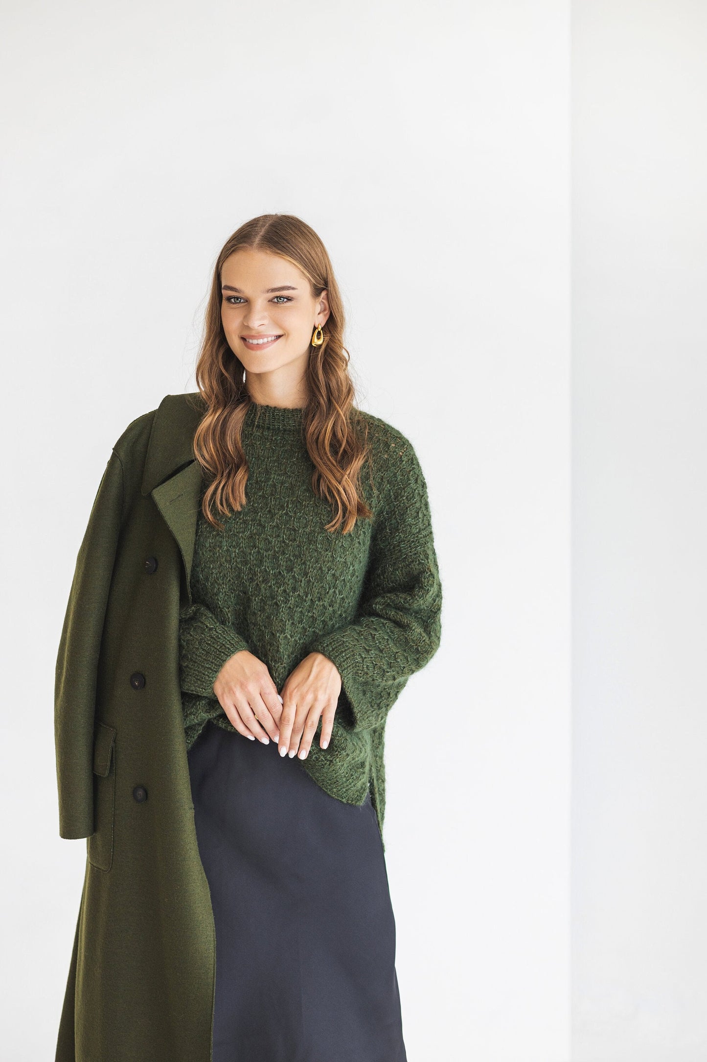 Green mohair jumper