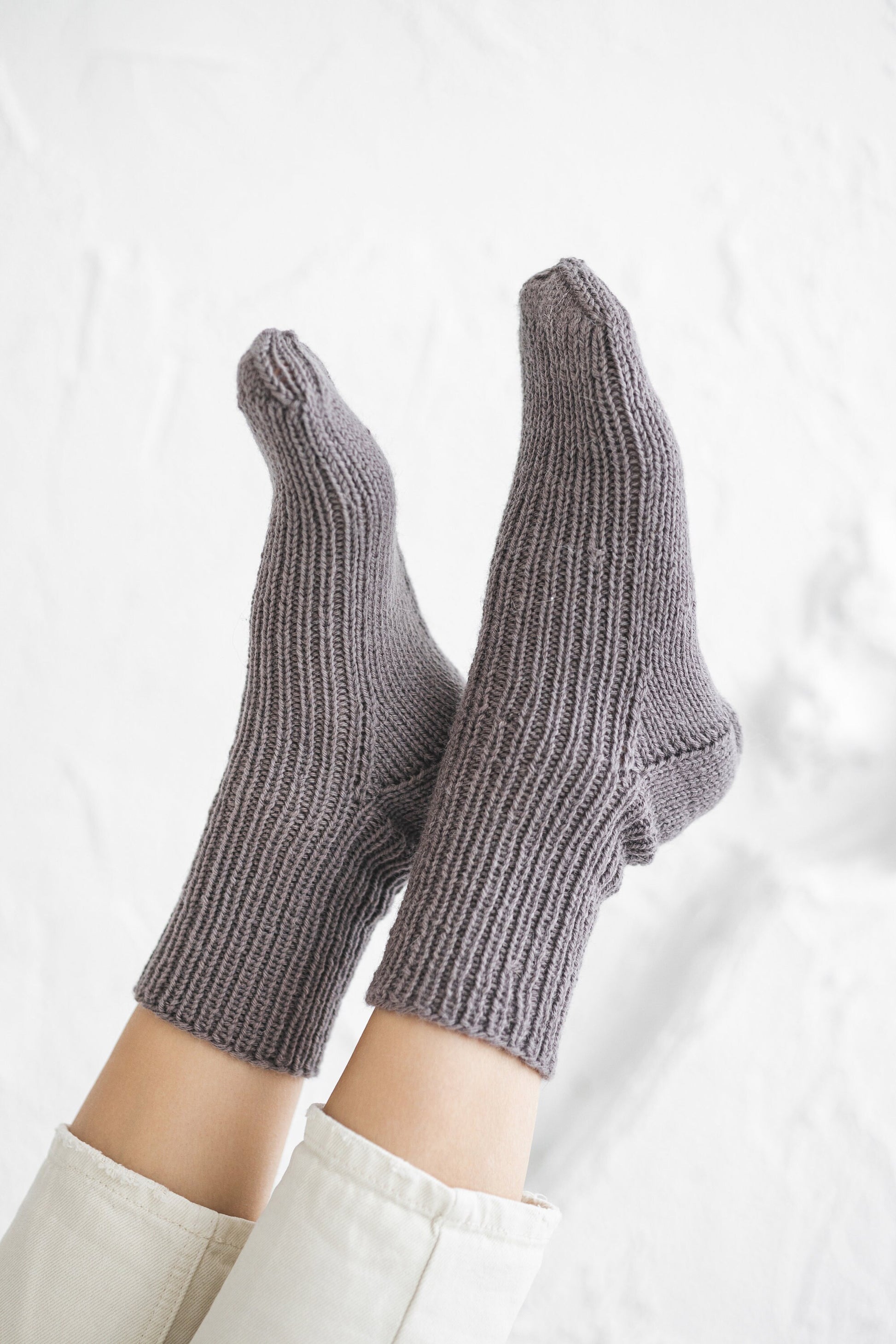 Knitted alpaca wool socks for woman and man, hand made cable knit brown boots socks for men and women, unisex woollen socks, gift for friend