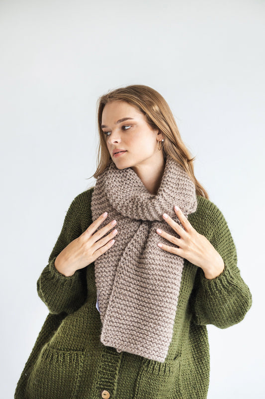 Beige super chunky knit alpaca wool scarf for woman, camel brown cable knitted oversized long scarves for women, womens thick xl neck warmer