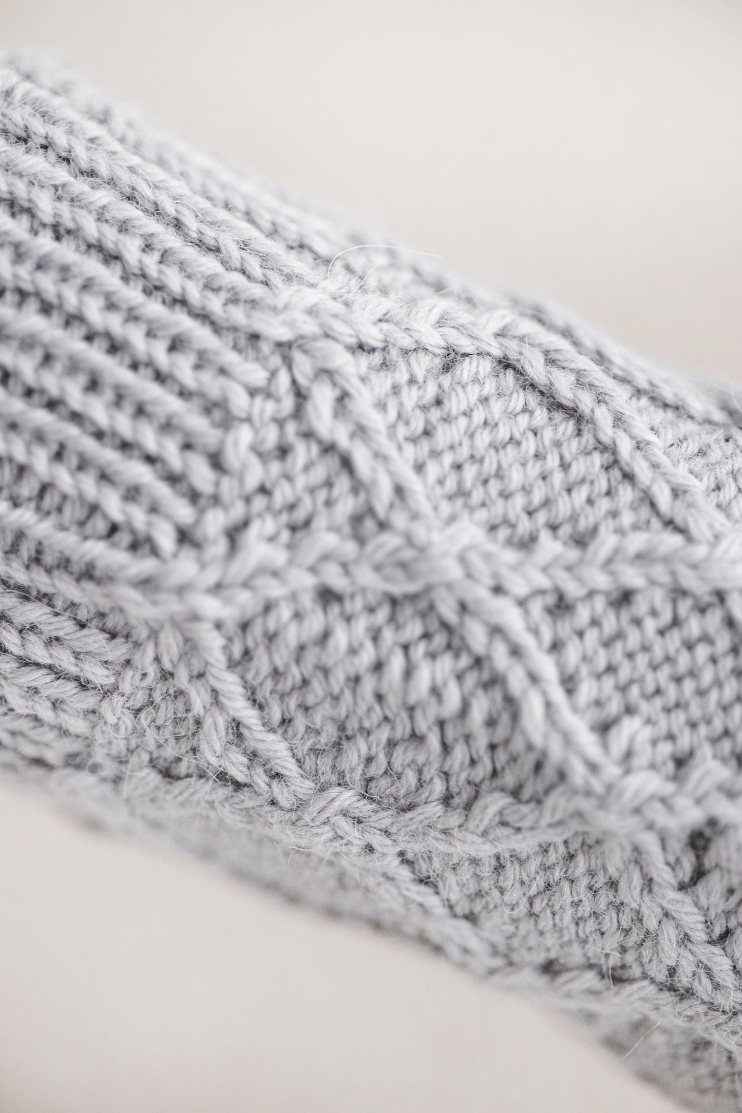 Knitted alpaca wool socks for woman, hand made cable knit gray boots socks with ornaments, handmade woollen socks for women, gift for friend