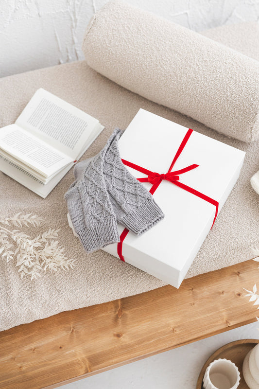 Knitted alpaca wool socks for woman, hand made cable knit gray boots socks with ornaments, handmade woollen socks for women, gift for friend