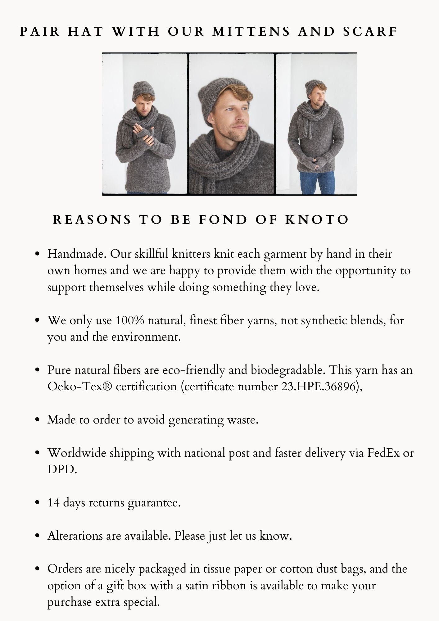 Black ribbed handmade alpaca beanie, men's knitted hat, winter cable knit slouchy beanie, unisex fisherman wool skull cap, gift for men, him