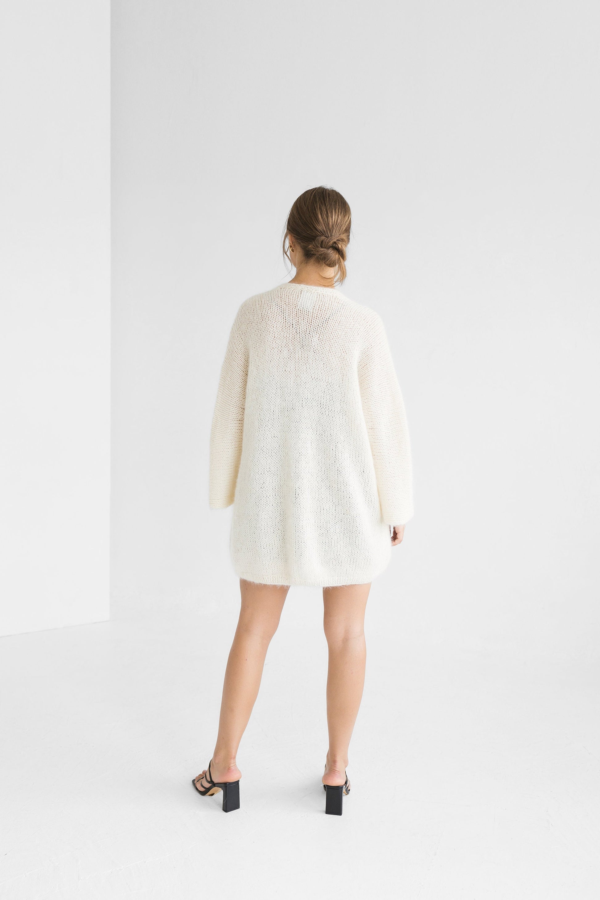 White cable knit kimono mohair cardigan, oversized fluffy alpaca wool blend chunky knitted sweater, ivory boho thick strickjacke damen gift