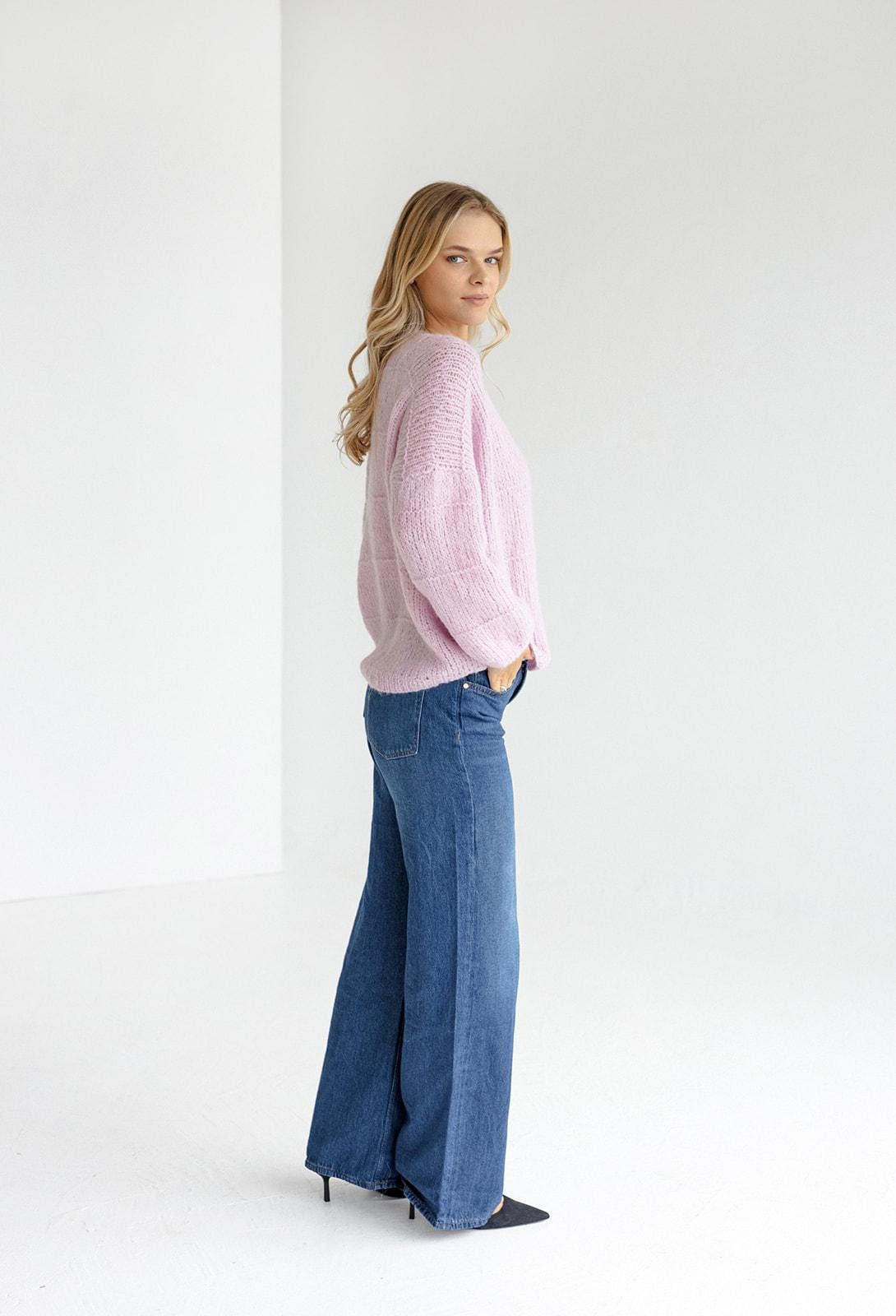 Pink alpaca wool and silk cable knit open front cardigan, chunky knitted handmade loose sweater, slightly oversized woolen fall jacket, xxl