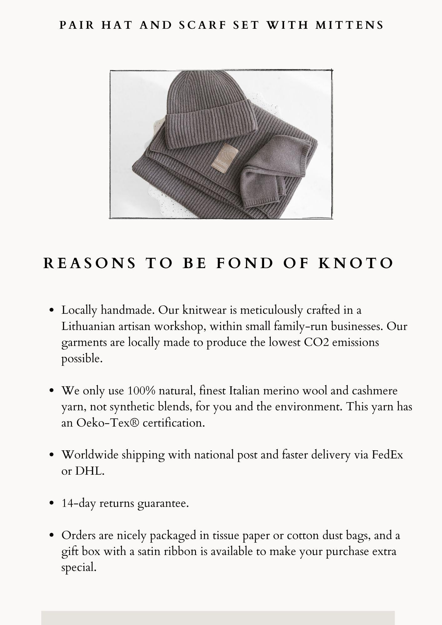 Gray Ribbed Knit Merino Wool And Cashmere XXL Scarf And Hat Set, Grey Knitted Winter Shawl And Beanie Set, Warm Minimalism Gift For Woman