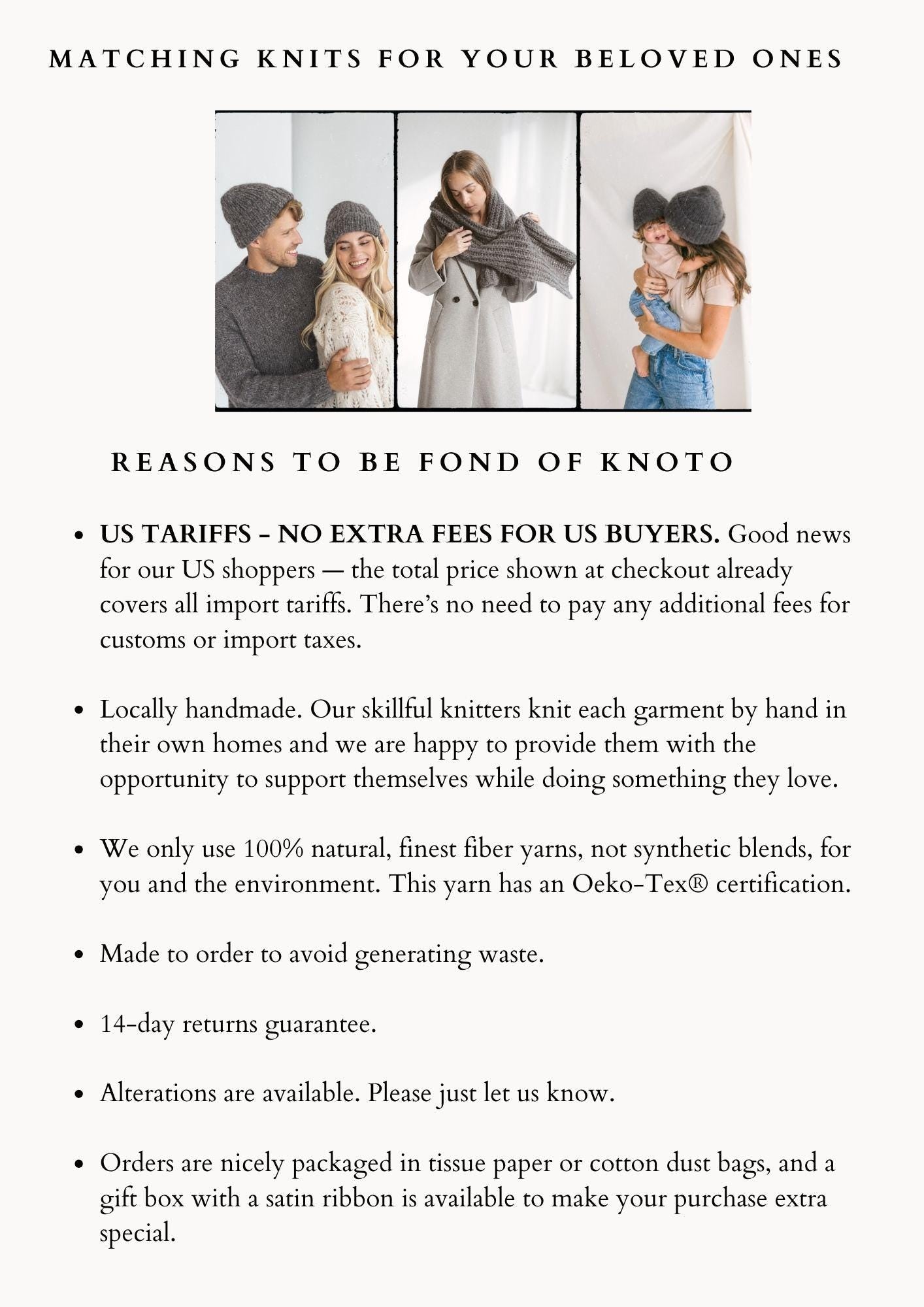 Handmade Mini Me Family Matching Alpaca Winter Hats