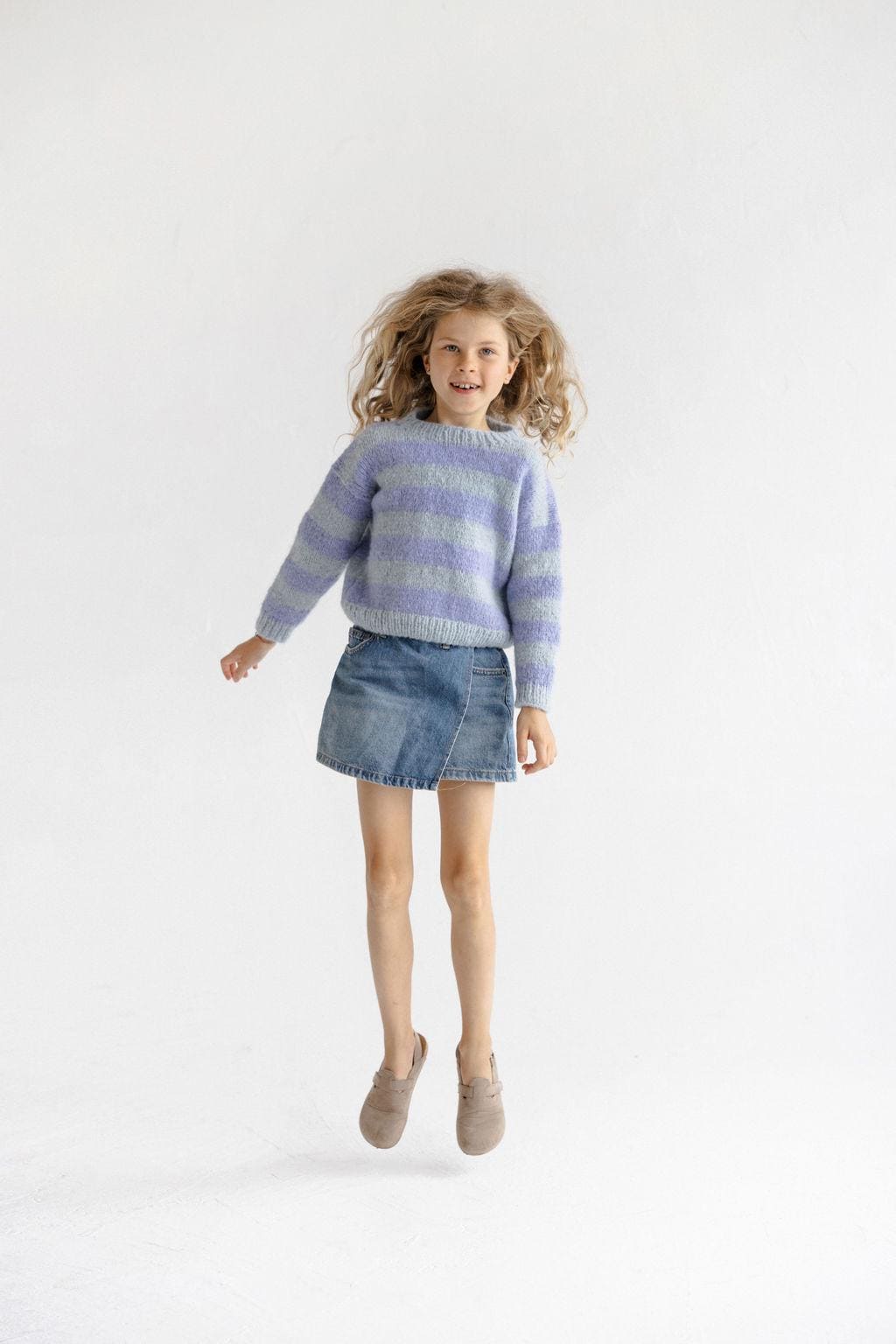 Handmade Alpaca And Silk Blend Knitted Kids' Sweater, Girl's Knit Pullover, Toddler Jumper
